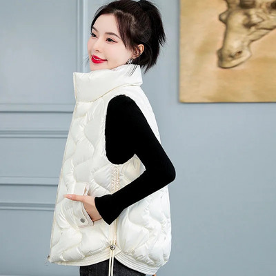 2022 m. nauja pūkinė medvilninė liemenė Moteriška striukė be rankovių paminkštinta liemenė viršutiniai drabužiai rudens žiemos liemenė, moteriška liemenė Chaleco Mujer