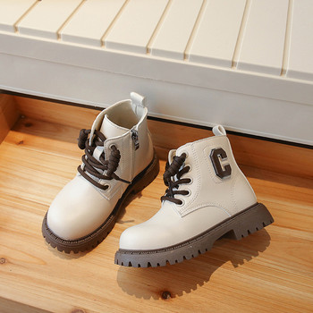 Σούπερ άνετες παιδικές μπότες με φερμουάρ στο πλάι Κλασικό μαύρο μπεζ Υπαίθριο παπούτσια για περπάτημα κορίτσι Όμορφες παιδικές μπότες πλατφόρμας G09091