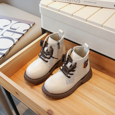 Itin patogūs vaikiški batai šoniniai užtrauktukai klasikiniai juodi smėlio spalvos lauko vaikščiojimo batai mergaitei gražūs vaikiški batai su platforma G09091