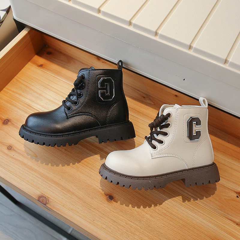 Itin patogūs vaikiški batai šoniniai užtrauktukai klasikiniai juodi smėlio spalvos lauko vaikščiojimo batai mergaitei gražūs vaikiški batai su platforma G09091