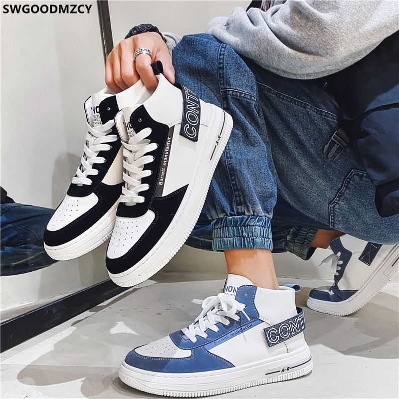 Sportska obuća za muškarce 2023. Visoke tenisice Vulkanizirane cipele Muške tenisice Kožna obuća za slobodno vrijeme Muškarci Sapatilhas Homem Zapatos 운동화