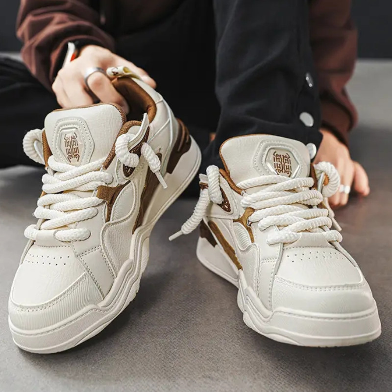 Nove muške cipele za kruh Uzročne niske cipele za rolanje Prozračne lagane neklizajuće tenisice Udobne cipele za muške cipele s platformom