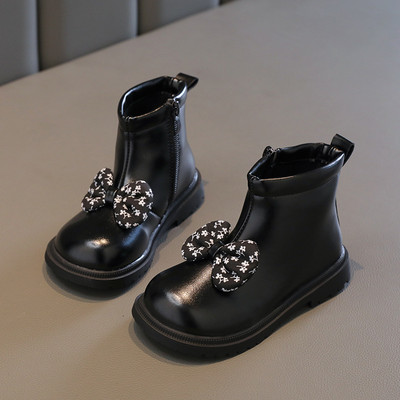 Bezvremenske i svestrane slatke čizme za djecu Djevojčice Princeze Elegantne cvjetne leptir kravate Jesenske cipele s platformom Školske čizme za djevojčice G09154