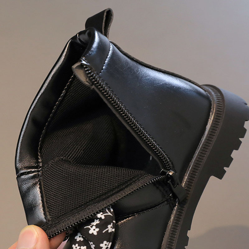 Bezvremenske i svestrane slatke čizme za djecu Djevojčice Princeze Elegantne cvjetne leptir kravate Jesenske cipele s platformom Školske čizme za djevojčice G09154