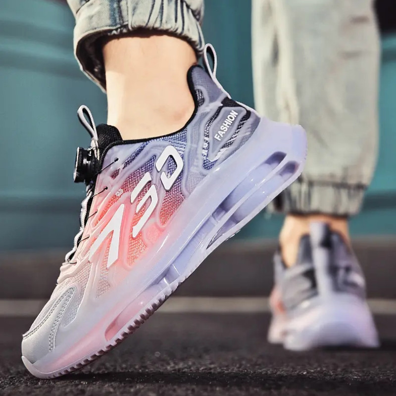 Pánske bežecké topánky s rotačnou prackou, robustné, trendy, unisex, hrubá podrážka, bežecká obuv, nazúvacia, outdoorová, tenisová obuv Masculino