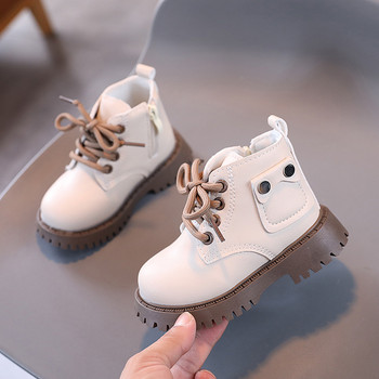 Βρεφικά παπούτσια για αγόρια σε στυλ Αγγλίας Επώνυμα Σχεδιαστής Κοντές μπότες Παπούτσια Παιδικά κορίτσια Όμορφα μαθητικά παπούτσια για περπάτημα εξωτερικού χώρου G09123