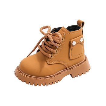 Обувки за малки деца в английски стил за момчета Маркови дизайнерски къси ботуши Обувки Деца Момичета Красив студент Обувки за ходене на открито G09123