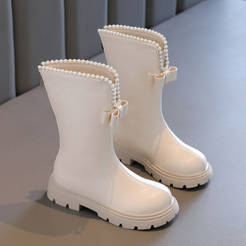 Νέα πλατφόρμα Χειμερινές μακριές μπότες για παιδικά κορίτσια Μόδα μπότες με χάντρες Pipe Princess Κομψό παχύ πάτο φοιτητικά παπούτσια Knight G10053