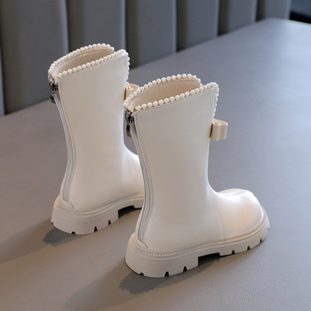 Νέα πλατφόρμα Χειμερινές μακριές μπότες για παιδικά κορίτσια Μόδα μπότες με χάντρες Pipe Princess Κομψό παχύ πάτο φοιτητικά παπούτσια Knight G10053