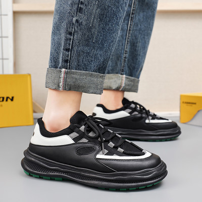 Klasikiniai vyriški laisvalaikio sportbačiai Prekės ženklo dizaino sportbačiai riedlenčių batai Retro odiniai sportiniai batai vyrams Tenis Masculino