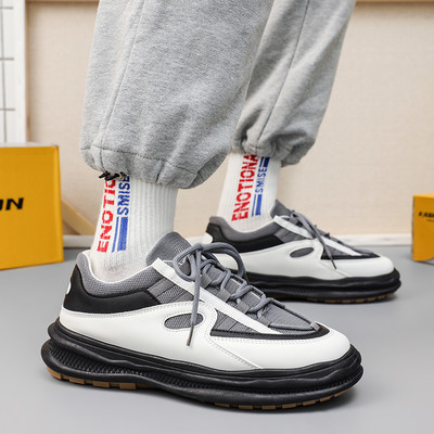 Klasikiniai vyriški laisvalaikio sportbačiai Prekės ženklo dizaino sportbačiai riedlenčių batai Retro odiniai sportiniai batai vyrams Tenis Masculino