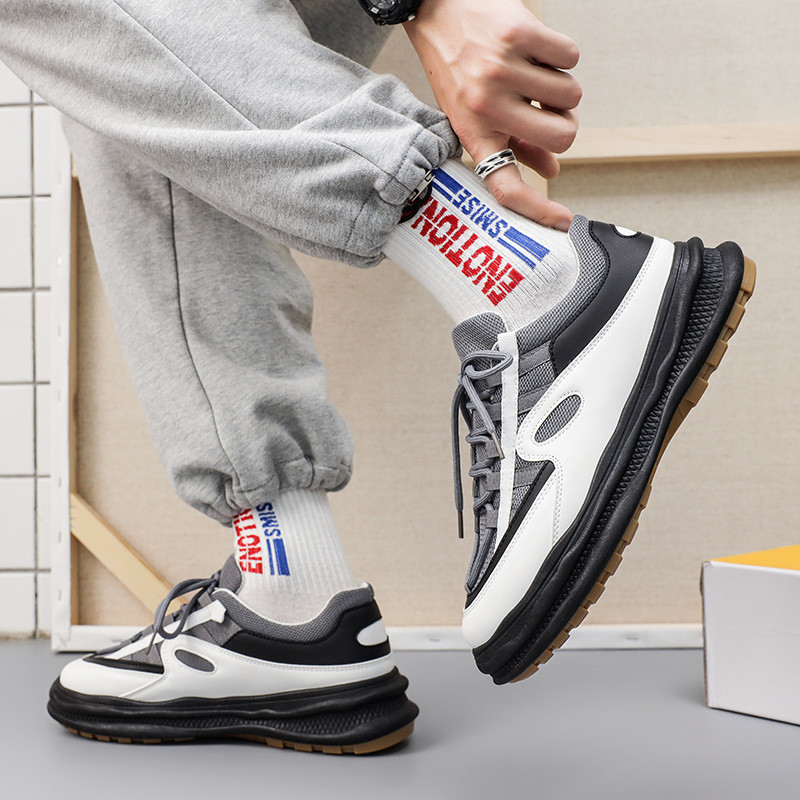 Klasikiniai vyriški laisvalaikio sportbačiai Prekės ženklo dizaino sportbačiai riedlenčių batai Retro odiniai sportiniai batai vyrams Tenis Masculino
