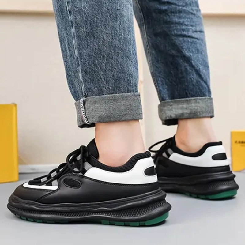 Klasikiniai vyriški laisvalaikio sportbačiai Prekės ženklo dizaino sportbačiai riedlenčių batai Retro odiniai sportiniai batai vyrams Tenis Masculino