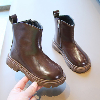 Gležnjače s platformom za djevojčice princeze Modni bočni patentni zatvarač Debeli donji dio Kratke čizme s cijevi Jesen Zima Školske cipele Dječje G10193