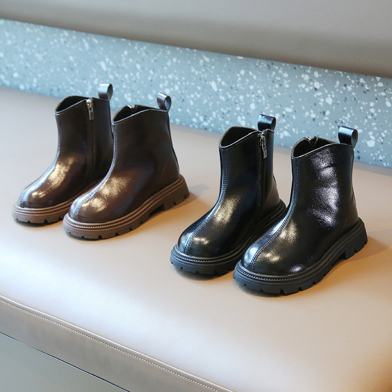 Gležnjače s platformom za djevojčice princeze Modni bočni patentni zatvarač Debeli donji dio Kratke čizme s cijevi Jesen Zima Školske cipele Dječje G10193