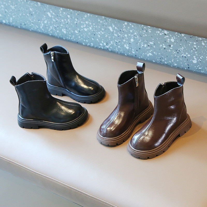 Gležnjače s platformom za djevojčice princeze Modni bočni patentni zatvarač Debeli donji dio Kratke čizme s cijevi Jesen Zima Školske cipele Dječje G10193