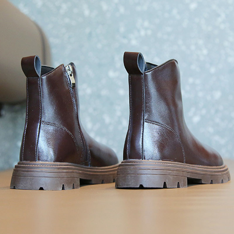 Gležnjače s platformom za djevojčice princeze Modni bočni patentni zatvarač Debeli donji dio Kratke čizme s cijevi Jesen Zima Školske cipele Dječje G10193