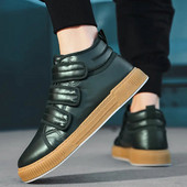 Bărbați ocazional pantofi pentru bărbați pantofi înalți pentru bărbați pantofi cu curea elastică pantofi vulcanizați din cauciuc Slip on primăvară toamnă Tenis masculin