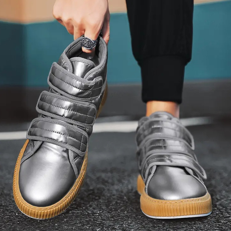 Bărbați ocazional pantofi pentru bărbați pantofi înalți pentru bărbați pantofi cu curea elastică pantofi vulcanizați din cauciuc Slip on primăvară toamnă Tenis masculin