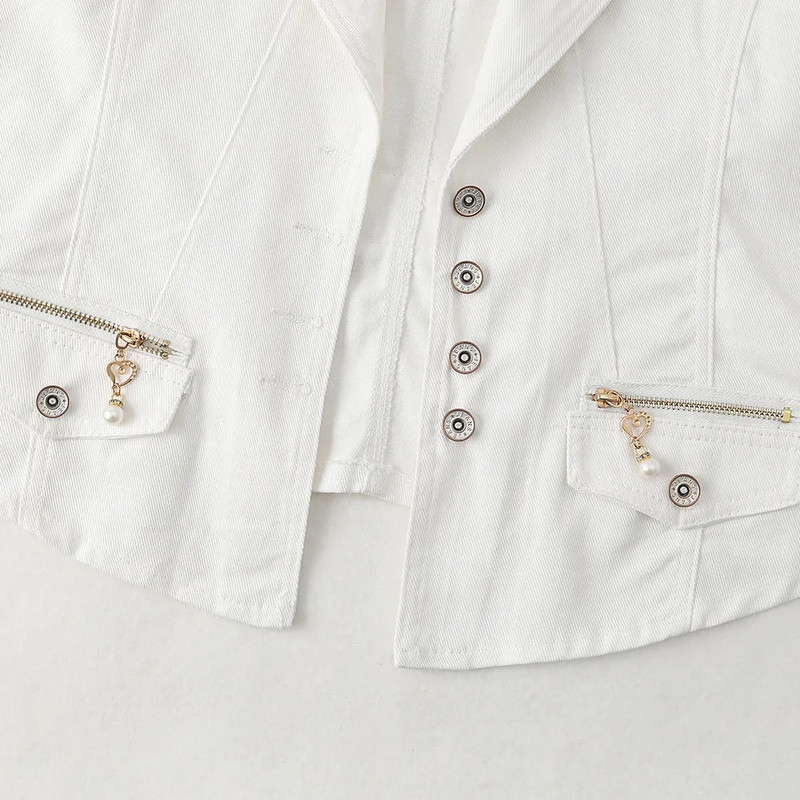 Nauja balta džinsinė liemenė moteriška liemenė plona trumpa kaubojiška striukė be rankovių laisvalaikio džinsai liemenės moteriški viršutiniai drabužiai Chaleco Mujer 5XL