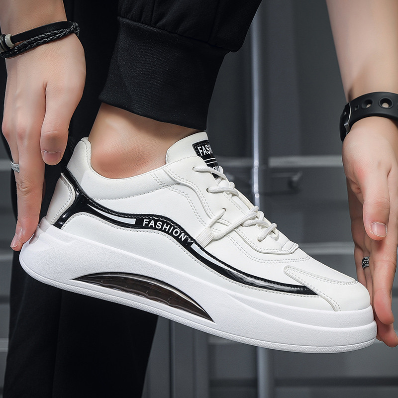 Tenisice za trčanje Muške bijele cipele s zračnim jastukom Modne ležerne prozračne cipele s povećanom ravnom platformom Tenis Masculino