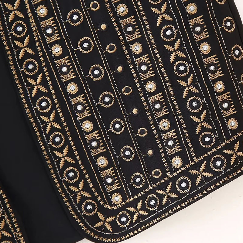 TRAF vezeni skraćeni prsluk Ženski prsluci Jesenski prsluk s kamenčićima V-izrez bez rukava Vrhunski luksuzni dizajnerski prsluk za žene u korejskom stilu