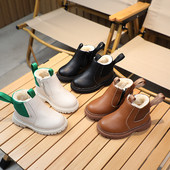 Zimske čizme Dječje Dječaci Djevojčice Kratke čizme Crne bež smeđe baršunaste Chelsea čizme za malu djecu Lijepe dječje cipele s platformom F09171