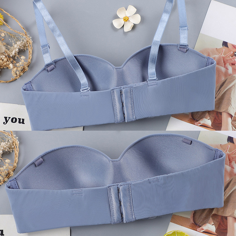 Moteriška seksuali liemenėlė be petnešėlių, belaidė moteriška vamzdinė viršutinė dalis, tvirta Push Up plona liemenėlė Apatiniai drabužiai, keičiami dirželiai Moteriškos apatinio trikotažo liemenėlės, 2022 m.