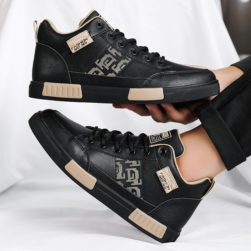 2023. Nove muške visoke jednostavne temperamentne kožne cipele za slobodno vrijeme za muškarce Lagane britanske divlje trendi cipele Tenis Masculino