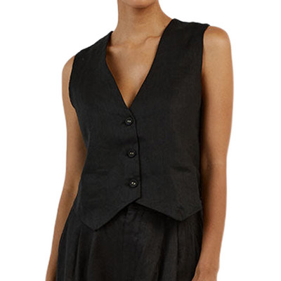 Ljetni prsluk s V izrezom Novi salonski prsluk bez rukava Korejska verzija Tanko ležerno odijelo Jakna Kaput Profesionalni ženski prsluk bez rukava