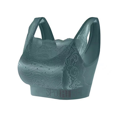 Nové čipkované nestopové zavinovacie trubicové topy v štýle vesty pre dámy bez oceľového krúžku, protisvetlové sexy dámske športové podprsenky s podložkou