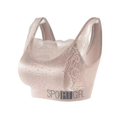 Nové čipkované nestopové zavinovacie trubicové topy v štýle vesty pre dámy bez oceľového krúžku, protisvetlové sexy dámske športové podprsenky s podložkou