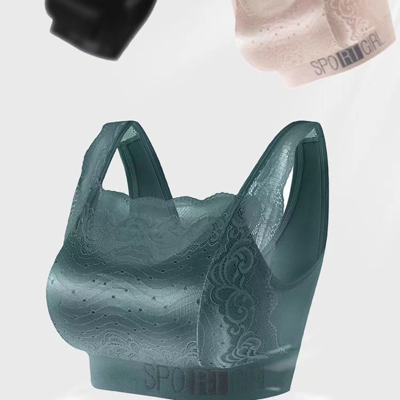 Nové čipkované nestopové zavinovacie trubicové topy v štýle vesty pre dámy bez oceľového krúžku, protisvetlové sexy dámske športové podprsenky s podložkou