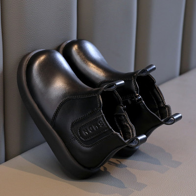 Dizajnerske marke Dječje čizme za djevojčice Klasične crne bež čizme za djevojčice Dječja večernja zabava Jesen Zima Svečane dječje cipele za djevojčice G09152