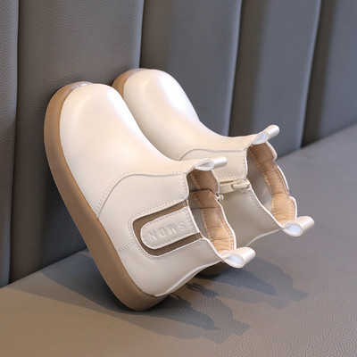 Dizajnerske marke Dječje čizme za djevojčice Klasične crne bež čizme za djevojčice Dječja večernja zabava Jesen Zima Svečane dječje cipele za djevojčice G09152