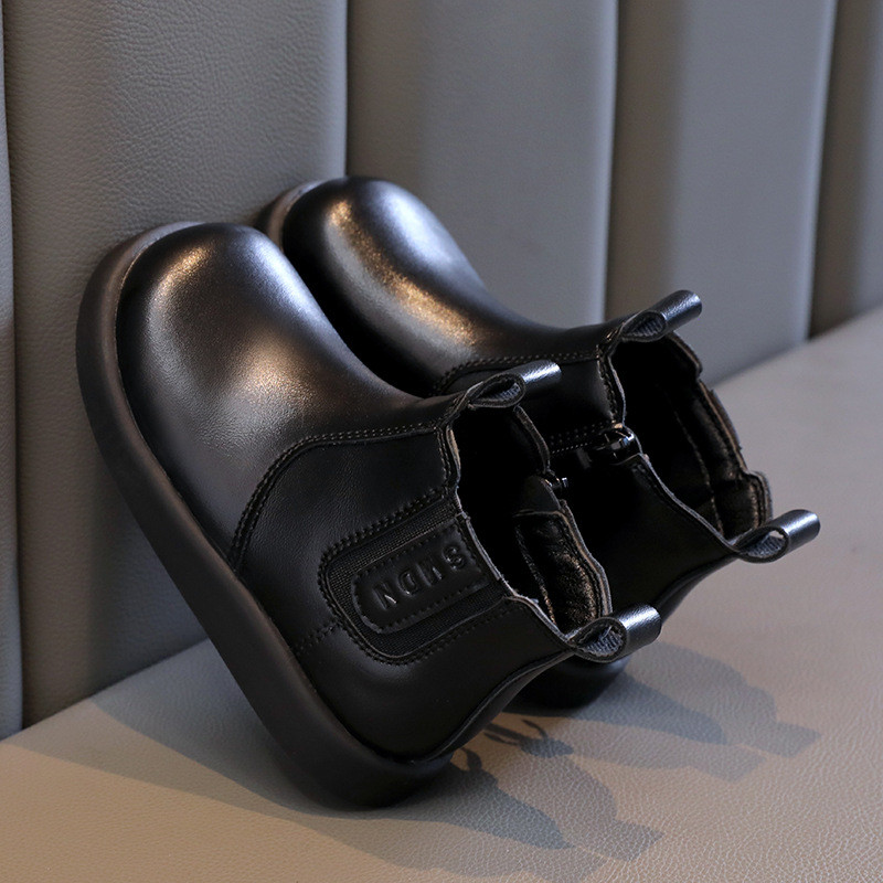 Dizajnerske marke Dječje čizme za djevojčice Klasične crne bež čizme za djevojčice Dječja večernja zabava Jesen Zima Svečane dječje cipele za djevojčice G09152