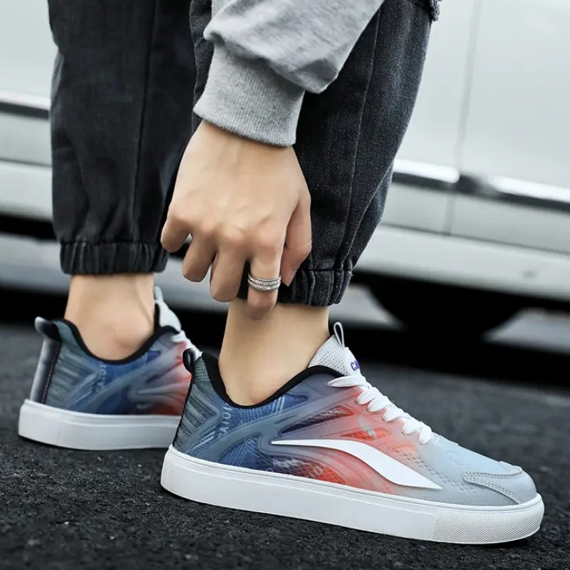 Ljetna modna muška cipela za slobodno vrijeme na otvorenom Putne tenisice na vezanje Prozračna mreža Neklizajuća teniska ležerna obuća Dizajnerske muške cipele