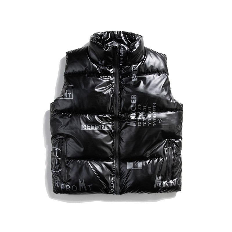 Korejski ulični muški prsluk sa jaknom i jaknom bez rukava s modernim printom i ovratnikom Zimski topli prsluci Prevelike muške jakne