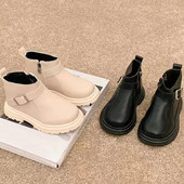 Proljetne jesenske dječje čizme za djecu, djevojčice, modne dječje čizme s remenom oko gležnja, dječje čizme s platformom u engleskom stilu, dječje školske cipele F11064