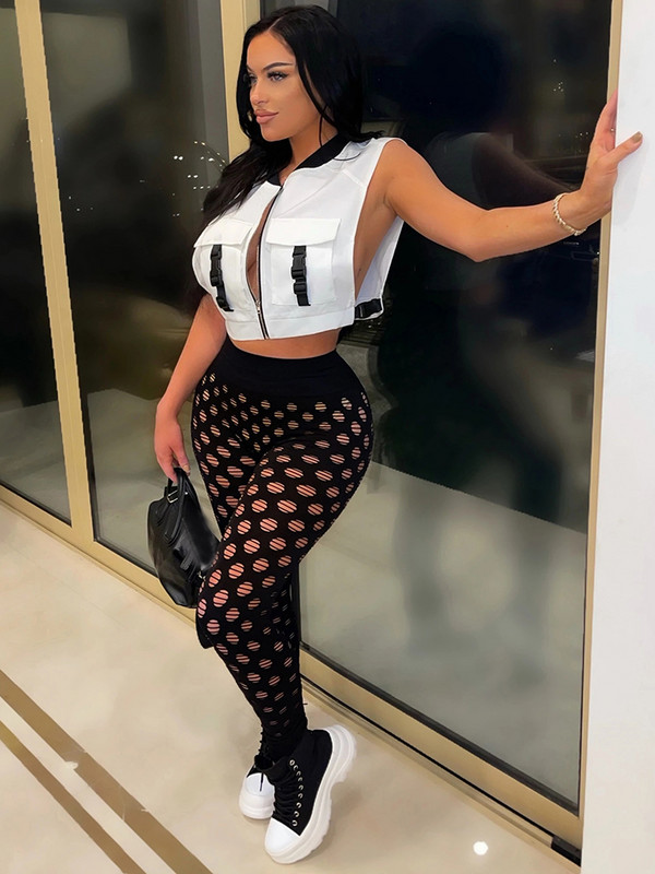 Ženska majica bez rukava, kopča, patentni zatvarač, seksi skraćena jakna, prsluk, top 2022., proljeće, jesen, Harajuku Party Safari prsluk, ulična odjeća