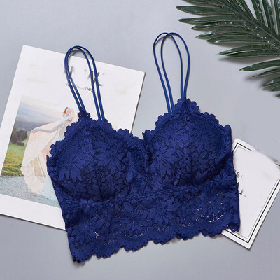Novi ženski čipkasti grudnjaci Top Udobni grudnjak Ženski izdubljeni bežični donji rublje Bešavni grudnjak Jednobojni seksi prsluk za donje rublje