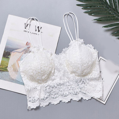 Novi ženski čipkasti grudnjaci Top Udobni grudnjak Ženski izdubljeni bežični donji rublje Bešavni grudnjak Jednobojni seksi prsluk za donje rublje