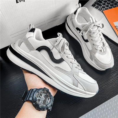 2023 m. vyriški batai rudeniniai nauji plokšti, kvėpuojantys madingi suvarstomi sportbačiai vyriški, patogūs sportiniai lauko bėgimo bateliai, vyriški Tenis Masculino