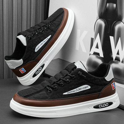 Nauji vyriški batai, odiniai laisvalaikio batai, žvejo sportbačiai, lauko sporto platforma, prabangūs teniso treniruokliai, vyriški batai Кроссовки