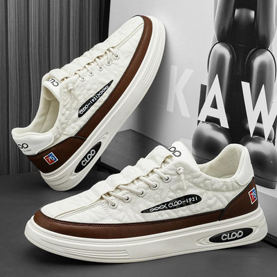 Nauji vyriški batai, odiniai laisvalaikio batai, žvejo sportbačiai, lauko sporto platforma, prabangūs teniso treniruokliai, vyriški batai Кроссовки