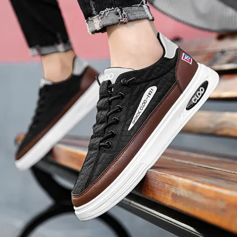 Nauji vyriški batai, odiniai laisvalaikio batai, žvejo sportbačiai, lauko sporto platforma, prabangūs teniso treniruokliai, vyriški batai Кроссовки