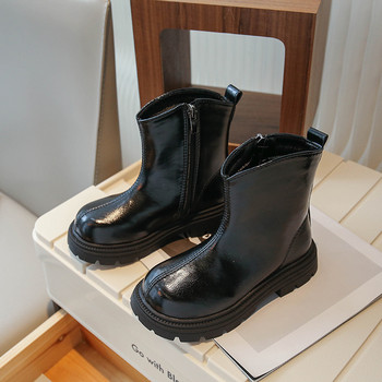 2023 Νέες μπότες για κορίτσια Μαύρα καφέ Αντιολισθητικά Παιδική Μόδα Ευέλικτο Απαλό στυλ Βρετανίας Cool ψηλά μπότες Princess Παιδικές G09262
