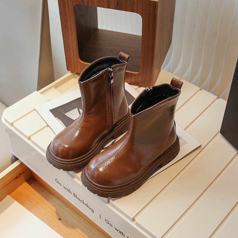 2023 Cizme noi pentru fete, negru maro, anti-alunecare, modă pentru copii, versatilă, moale, stil britanic, cizme înalte de prințesă pentru copii G09262