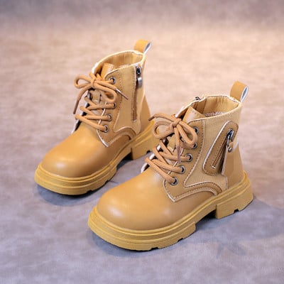 Nove dizajnerske patchwork dječje čizme za gležnjeve, modne bočne cipele s debelim dnom i platformom, moderne kratke čizme za djevojčice i dječake G09161