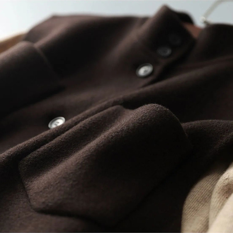 Jesen Zima Vintage Vuneni prsluk sa samostojećim ovratnikom Ženski kaput bez rukava s šik džepovima Kombinirana majica bez rukava Ženska široka ležerna jakna